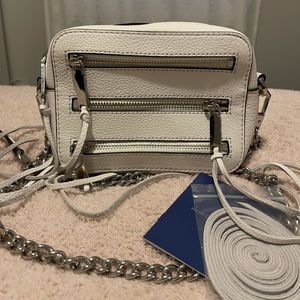 Moto Leather Camera Crossbody Bag